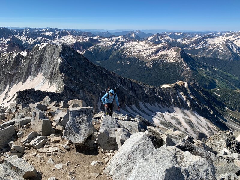 Approaching the summit of Snowmass Mountain