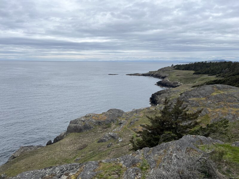 View of San Juan Island and Vancouver Island from the Treaty of 1908 Marker.