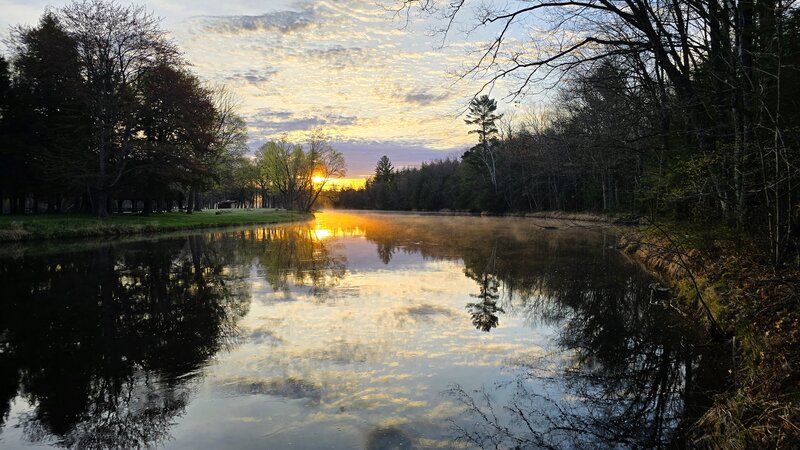 Sunrise at Dells of the Eau Claire.