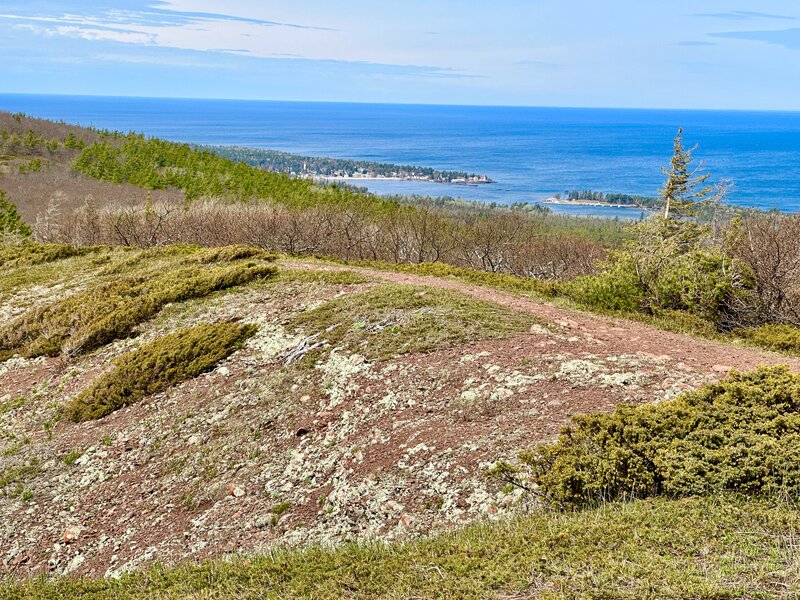 Eagle Harbor Michigan from atop Mt Baldy.