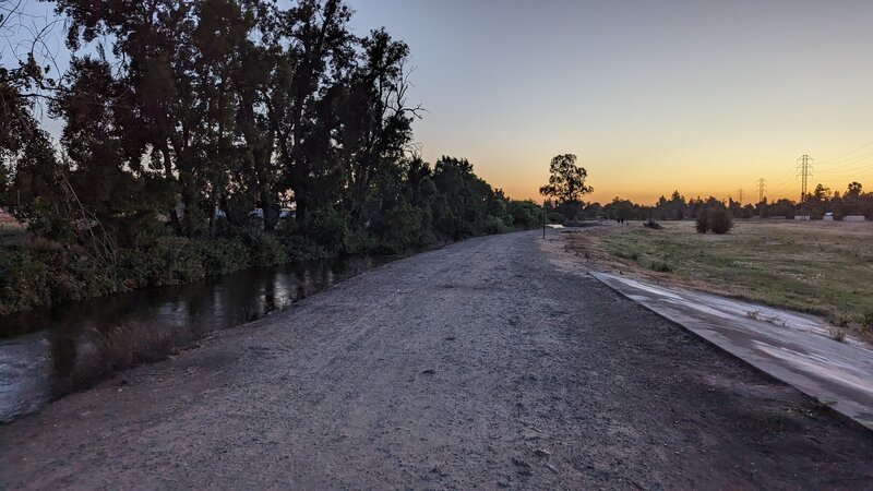 Looking west along Fancher Creek.