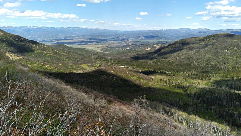 View from end of Beaver Creek Trail of the Colorado River Valley near Rifle Colorado.