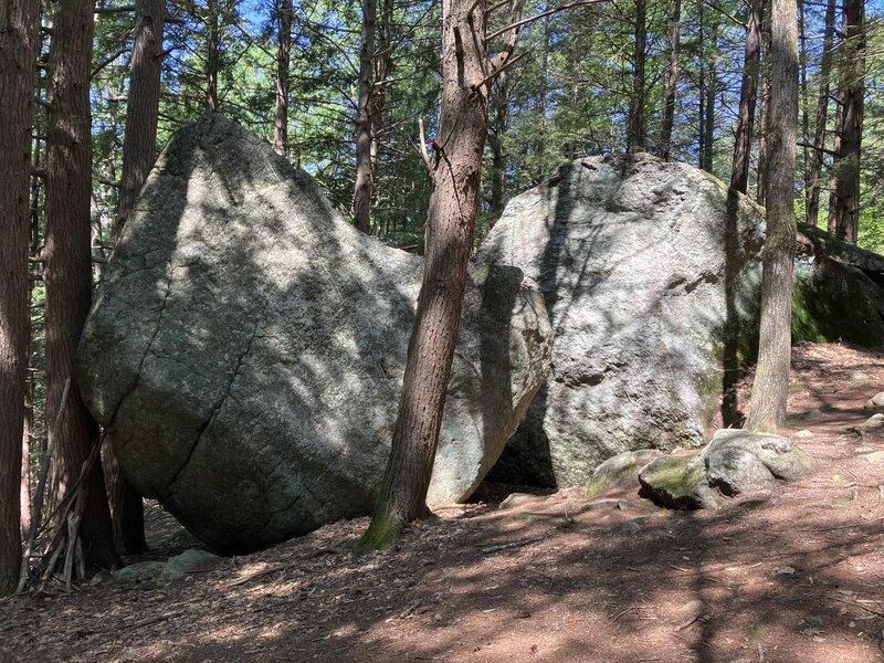 The boulder, at the end of the Boulder Trail.