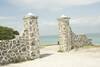 The trail passes through a wall that the Honeywells built when they purchased the island and transformed it into a vacation home/destination.