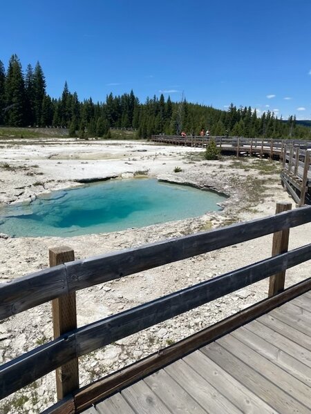 View of the trail around the geyser.