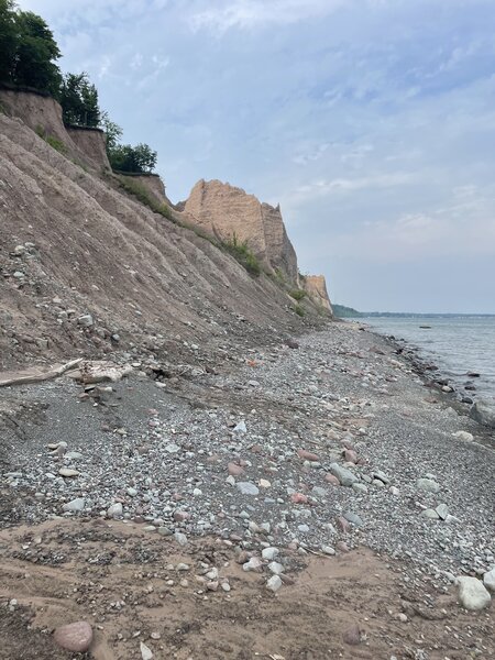 Looking west along bluffs of Lakeshore section.