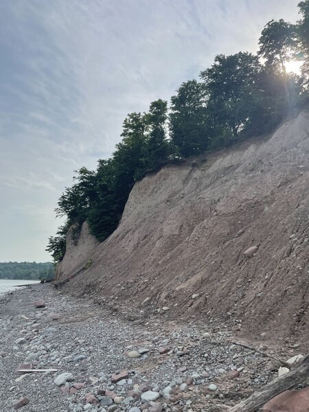 Looking east along bluffs of Lakeshore section.