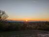 Top of trail, looking at sunset over Lake Champlain