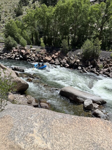 Raft entering the suckhole.