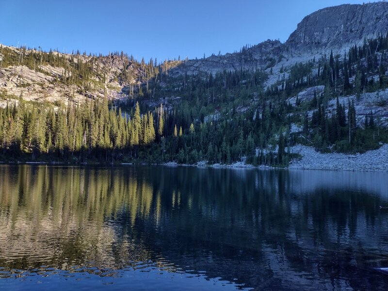 Last light of a late August evening at Snow Lake.