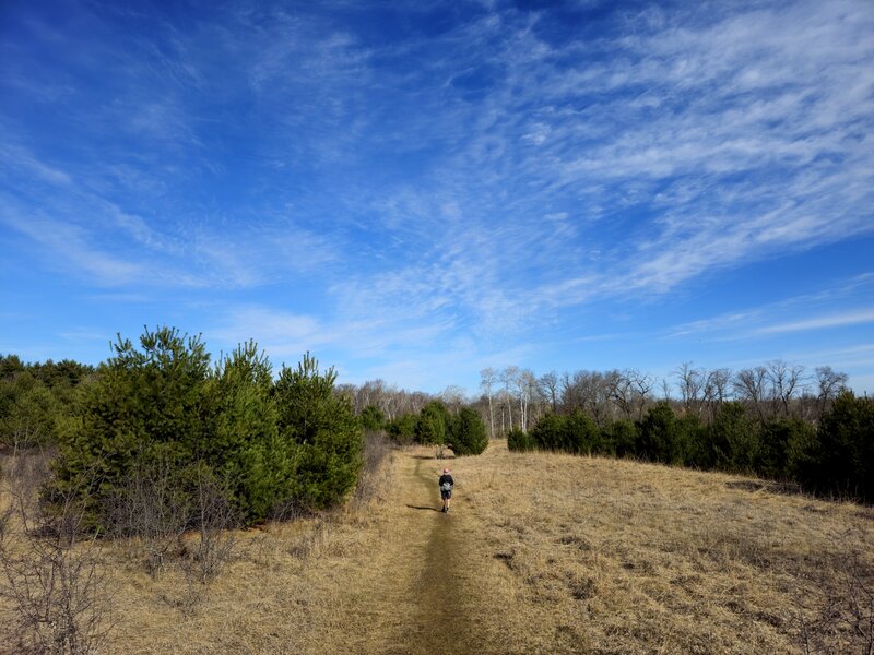 Before the trail splits into eastern and western branches.