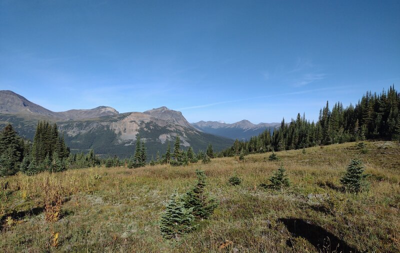 The beautiful, remote high country. On the left is a shoulder of Mt. Morkill.