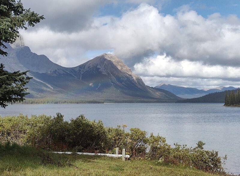 Kakwa Lake, looking north across the lake from the Kakwa Cabin.