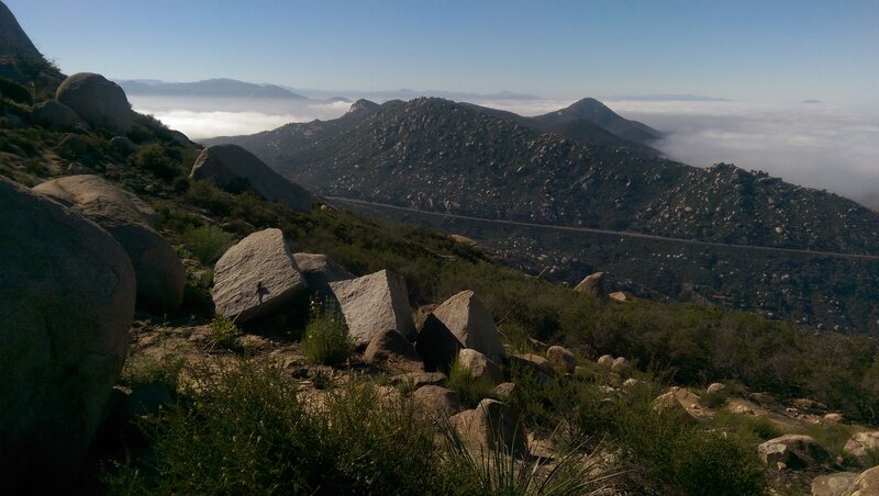 Looking towards Iron Mountain from Mount Woodson Trail.