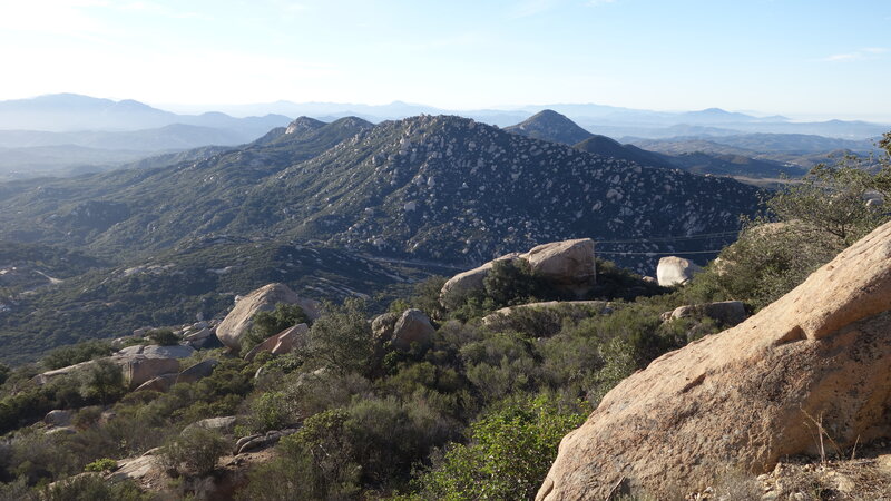 View of Iron Mountain from Mount Woodson Road Trail.