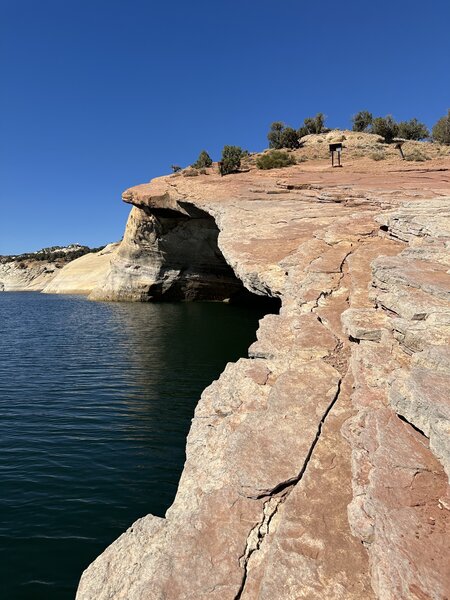 There is a spot to cliff jump if you want to hike and swim.