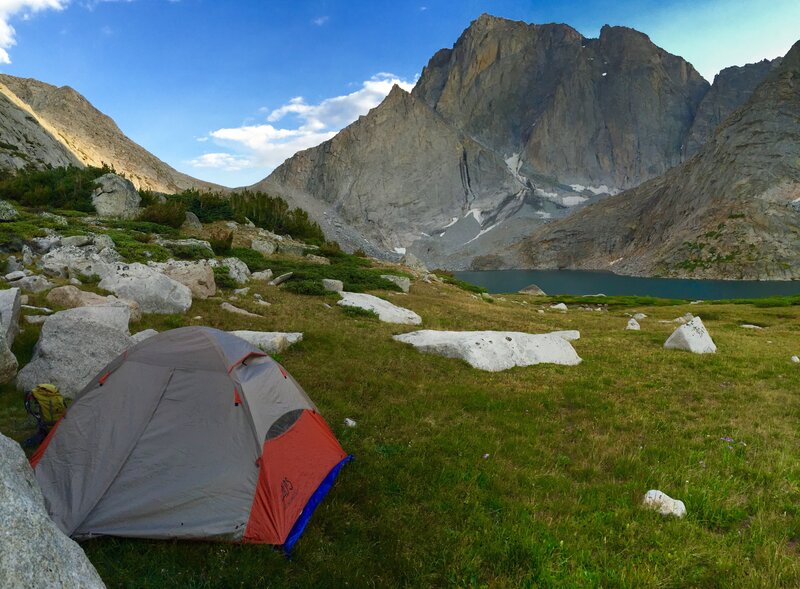 Camping at Temple Lake.