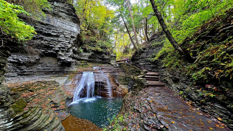 Buttermilk Falls Gorge.