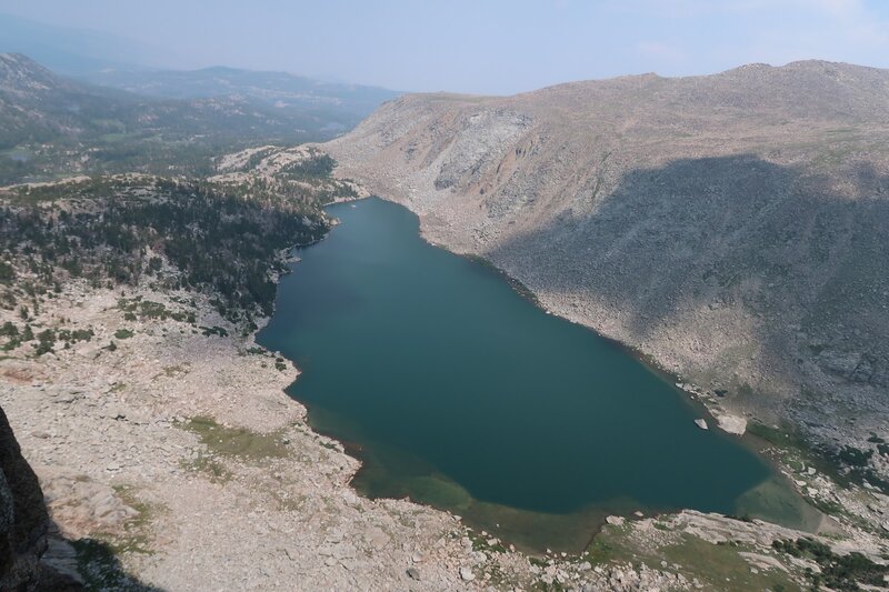 Leg Lake from the top of the cirque