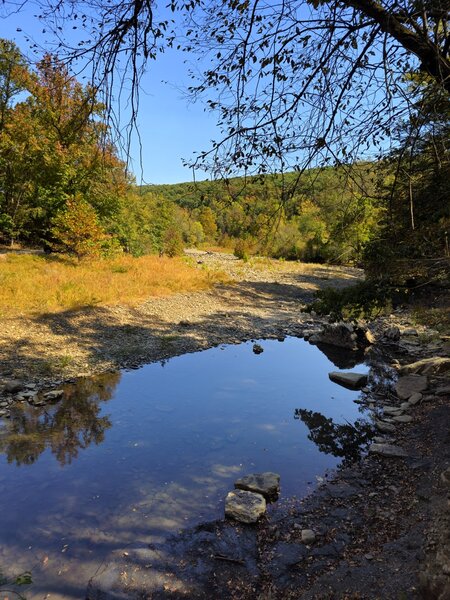 Lee Creek at low water.