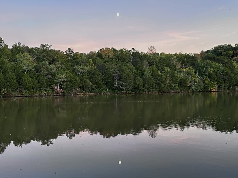 View of trail from across the water.