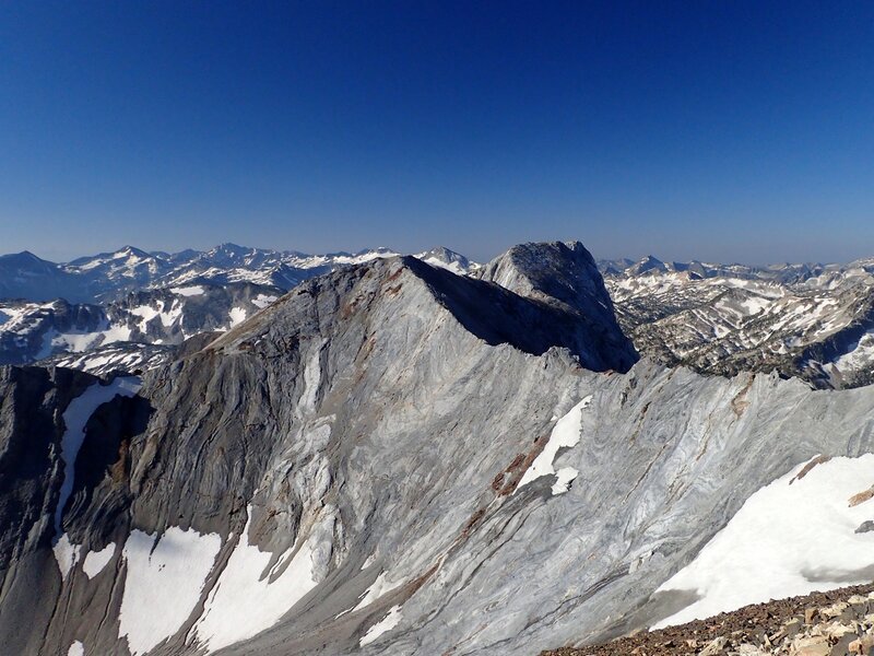 Looking across the Sacajawea-Matterhorn ridge to Matterhorn.