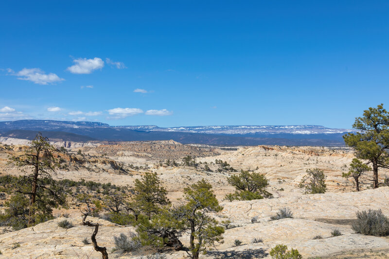 Far reaching views north to the Boulder Mountains.