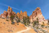 Approaching a set of towering hoodoos