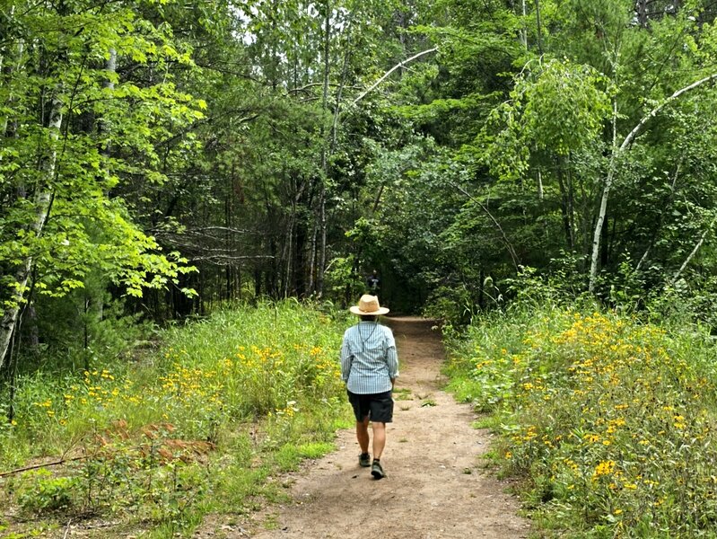 On the trail to the river and the falls.