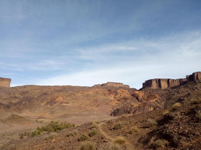 Moonscape-like environment outside of Igli.