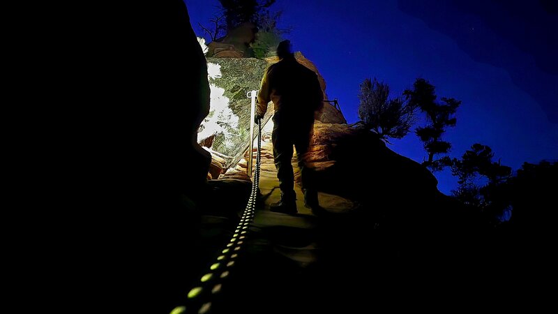 Early morning hike out on Angel's Landing.