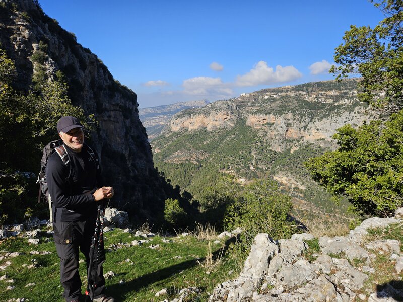 Tony el Saysa at the top of the route.