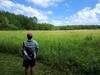 Along the Green Trail around the restored prairie.