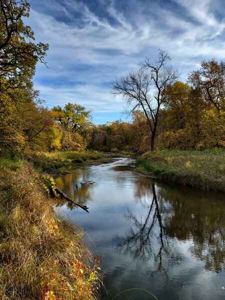 Crossing the Buffalo River on the River View Trail.