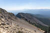 View along the spiny ridge south of Mount Thielsen.