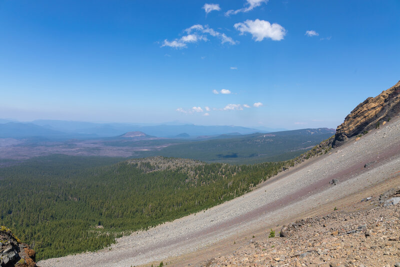 View from the scree slope of Mount Thielsen.
