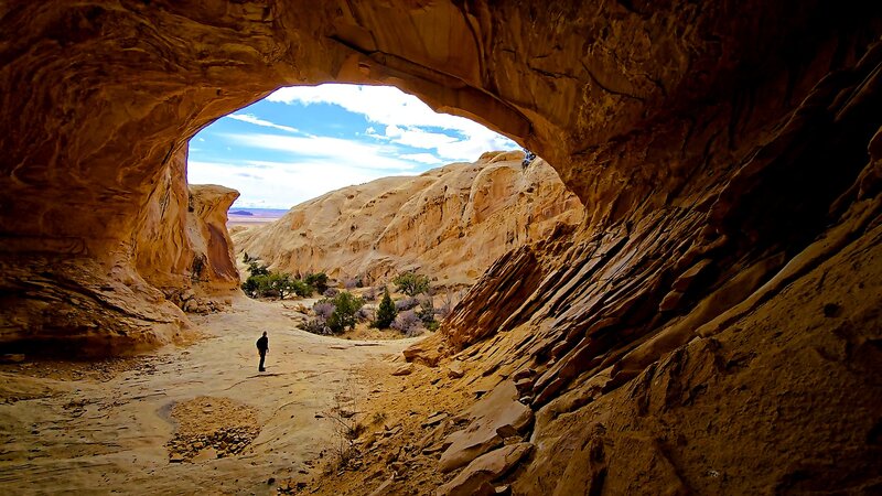 The view from inside Wild Horse Window.