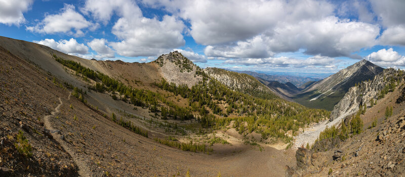 Panorama across the upper Oval Creek drainage.