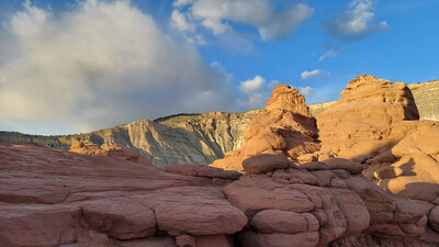 Kodachrome Angels Palace Trail during sunset.
