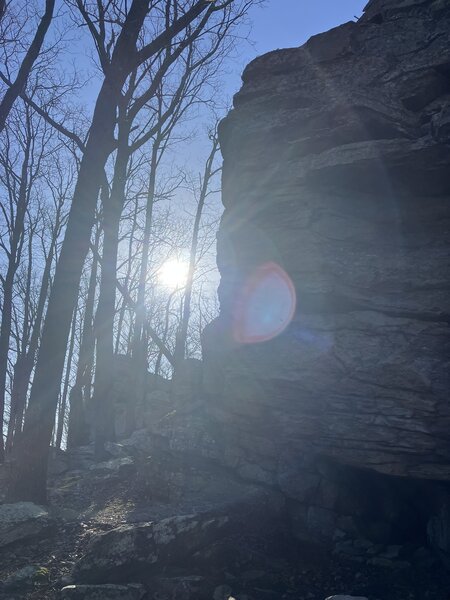 Morning sunlight at the Sun Pillar.