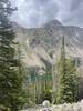A view of Keyser-Brown from the trail. You can see the storm coming in.