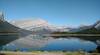 Mount Lyautey, 9,990 ft., is reflected into Upper Kananaskis Lake on an early summer morning.