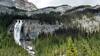 Petain Falls, about 100 ft. tall, is safely seen from a good viewing area.