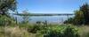 View of the Missouri River from a bench at the top of the trail.