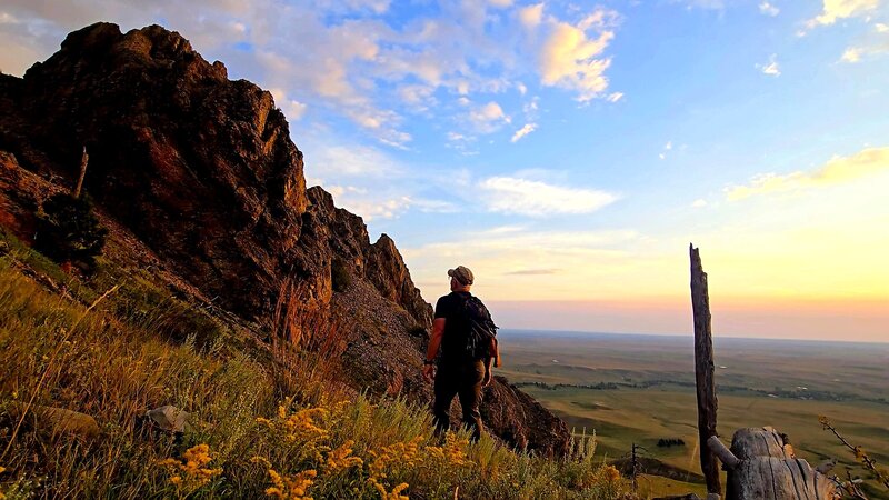 Sunrise on Bear Butte Trail.