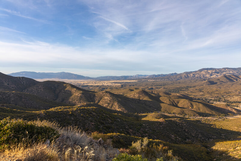 The first glimpse of Warner Springs.