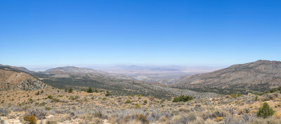Panorama northeast towards the Mojave Desert.