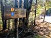 First trail junction near concrete bridge.