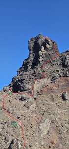 Climbing route taken at technical climb portion.