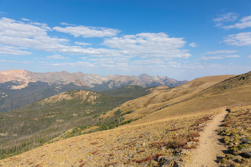 Hiking across the tundra on the Continental Divide.